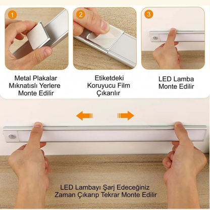 Amberio™ Akıllı Hareket Sensörlü LED Lamba – Şıklığı ve Işığı Evinize Getirin