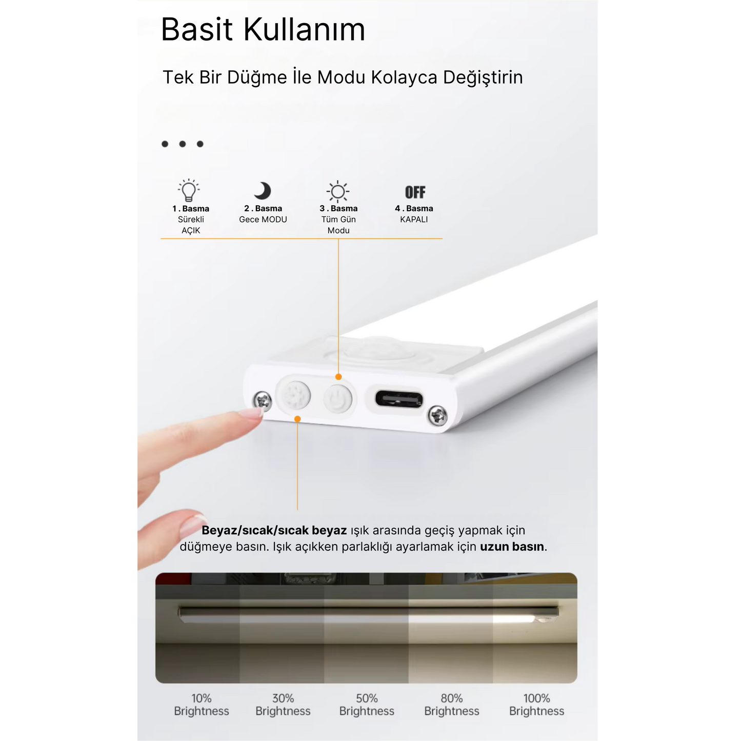 Amberio™ Akıllı Hareket Sensörlü LED Lamba – Şıklığı ve Işığı Evinize Getirin